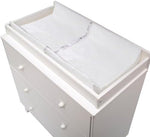 Top down view of Delta Children contoured infant changing pad