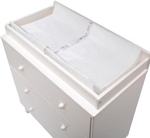 Top down view of Delta Children contoured infant changing pad