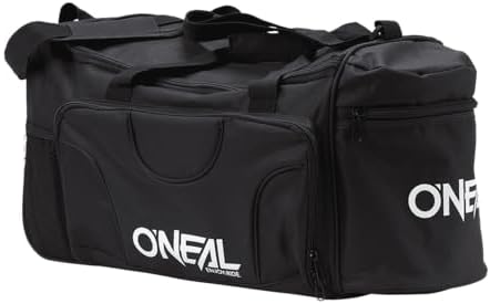 O'Neal TX2000 travel duffle bag packed with cycling apparel and riding accessories.