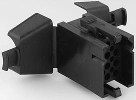 Souriau Headers and Wire Housings 4P Cable Plug Strain Relief Hood front view industrial connector accessory