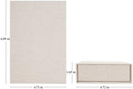 Stack of Yopih linen photo organizer boxes on a shelf
