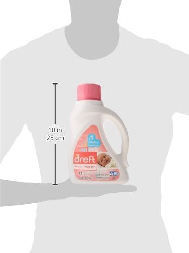 Back label of Dreft Stage 1 Newborn detergent with usage instructions