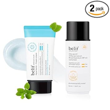 Belif Aqua Bomb Sun Care Duo set front view