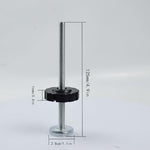 Close up of M8 eight millimeter threaded screw bolt mechanism on safety gate extender