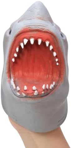 Close up of Schylling Shark Hand Puppet head and mouth detail.