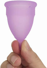Croing reusable period cups showing flexible silicone material and leakproof design