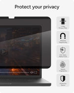 Magnetic attachment feature of Zagg MacBook Pro privacy screen