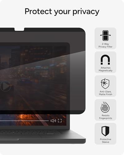 Magnetic attachment feature of Zagg MacBook Pro privacy screen