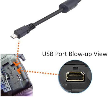 Ienza photo transfer cable connected to a laptop port