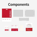 Matte finish transparent protector film packaging for thirteen inch laptop models