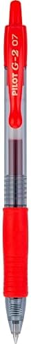 Pilot G2 fine point red pen writing stroke sample