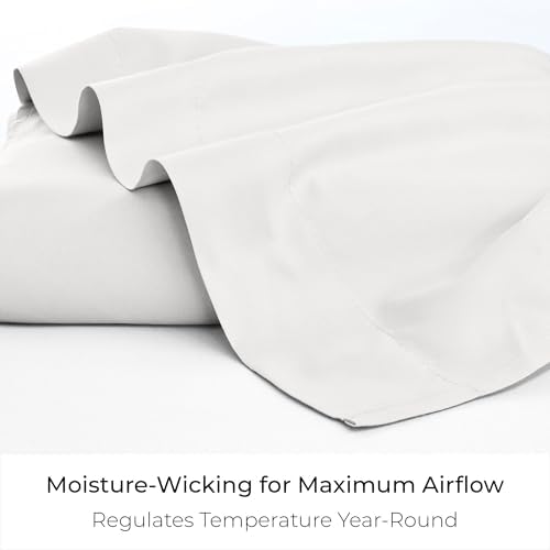 Cooling wrinkle resistant Mellanni flat sheet spread across a king mattress