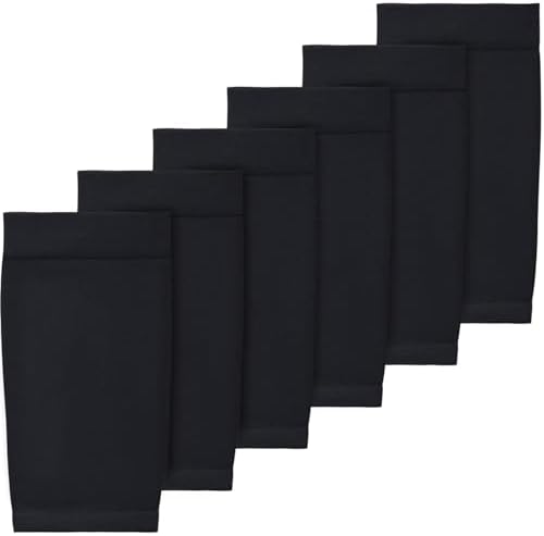 Aiyorse 6 pieces black tattoo cover up forearm compression sleeves front view