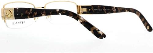 Professional studio shot of Versace gold designer eyewear
