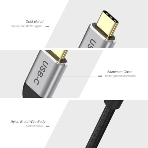 QGeeM USB Type-C to HDMI adapter displayed alongside a modern laptop showing an extended monitor configuration.