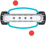 Hasbro Hypershot tabletop hockey board game showing two players sliding pucks during a competitive match.