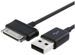 Detachable black 30-pin USB cable and power adapter kit for Samsung Galaxy Tab 2.