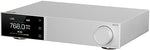 Topping D70 Pro OCTO desktop digital to analog converter angled view highlighting the premium silver metallic finish