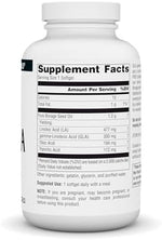 Source Naturals cold pressed borage seed oil supplement facts and ingredient label.