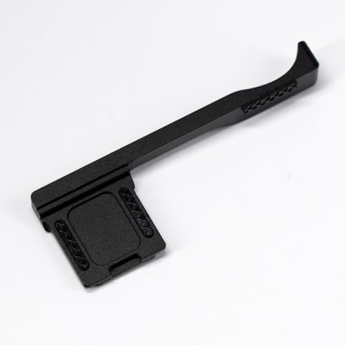 Side perspective of the lightweight black camera handgrip showing clear clearance for top controls.