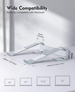 Premium laptop stand close up displaying anti-skid silicone protective pads