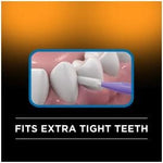 Side profile of DenTek Easy Reach floss pick showing handle