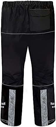 Full length side profile view of Proviz women reflective overtrousers for outdoor commuting