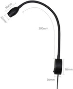 LED Reading Lamp 3W Warm White 3000K for Reading Books Black Plug Cord 2PCS - Image 5