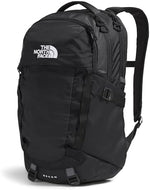 The North Face Recon daypack rear view highlighting the padded FlexVent shoulder straps and breathable airmesh back panel