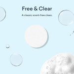 Eco friendly laundry detergent tablets being placed directly into a washing machine drum before a wash cycle