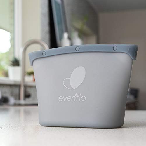 Evenflo grey silicone steam bag travel storage