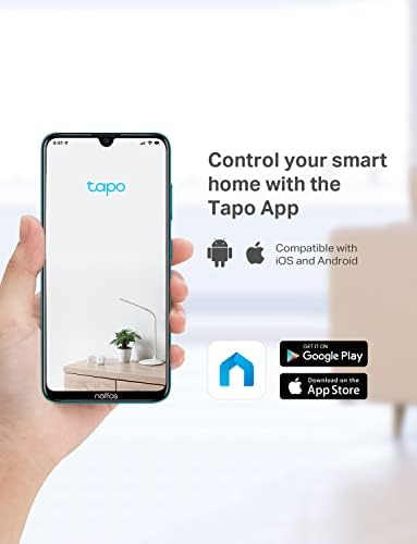 Authentic USA imported TP-Link Tapo smart camera retail packaging and included power adapter.