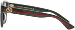 Gucci eyeglasses square frame temple detail
