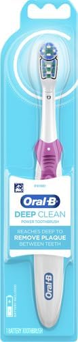 Procter and Gamble battery operated toothbrush highlighting the rotating powerhead design.