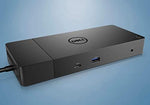 Dell WD19 130W multi monitor docking station displaying the power connector interface and Gigabit Ethernet slot