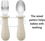 PandaEar feeding set packed for travel in a diaper bag