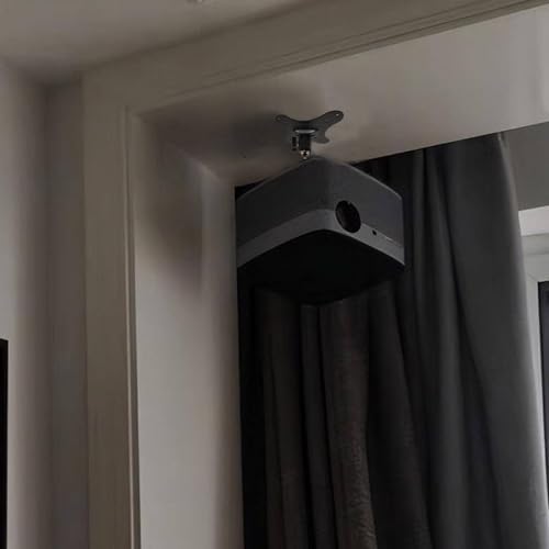 Compact 2.36 inch projector bracket mounted on a wall