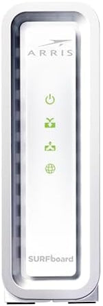 Arris Surfboard SB8200 status indicator lights closeup