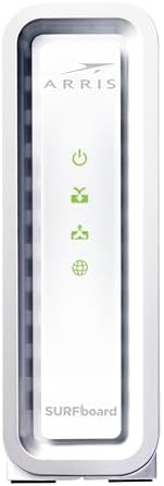 Arris Surfboard SB8200 status indicator lights closeup