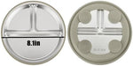 PandaEar 8 piece feeding set in taupe and beige colors