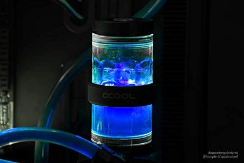 Premium 1000ml Alphacool 18543 custom water cooling loop liquid side view angle