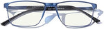 Merry's stylish blue metal frame reading glasses