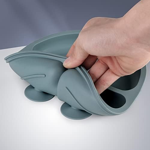 Eascrozn Microwave Safe Silicone Toddler Plate View