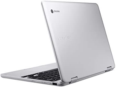 Angled view of the Light Titan colored premium imported laptop standing in tent mode on a desk