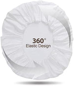 Split king fitted sheet showing 16 inch deep pocket depth