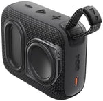 Close up of JBL logo on Go 4 portable speaker