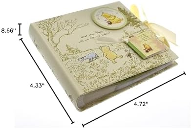 Disney Magical Beginnings baby photo album being held to showcase its actual size.