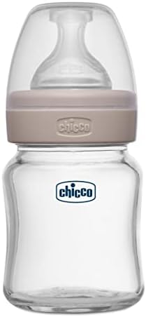 Chicco Well-Being Glass Feeding Bottle (120ml, Slow Flow) Neutral - Image 2