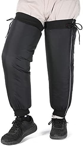 PENINSULA LOVE motorcycle warm knee pads front view showcasing thick black waterproof exterior