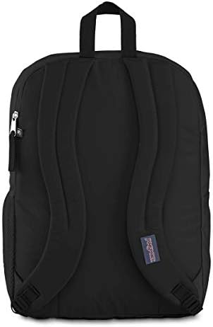 JanSport premium backpack showing the padded fifteen inch laptop sleeve